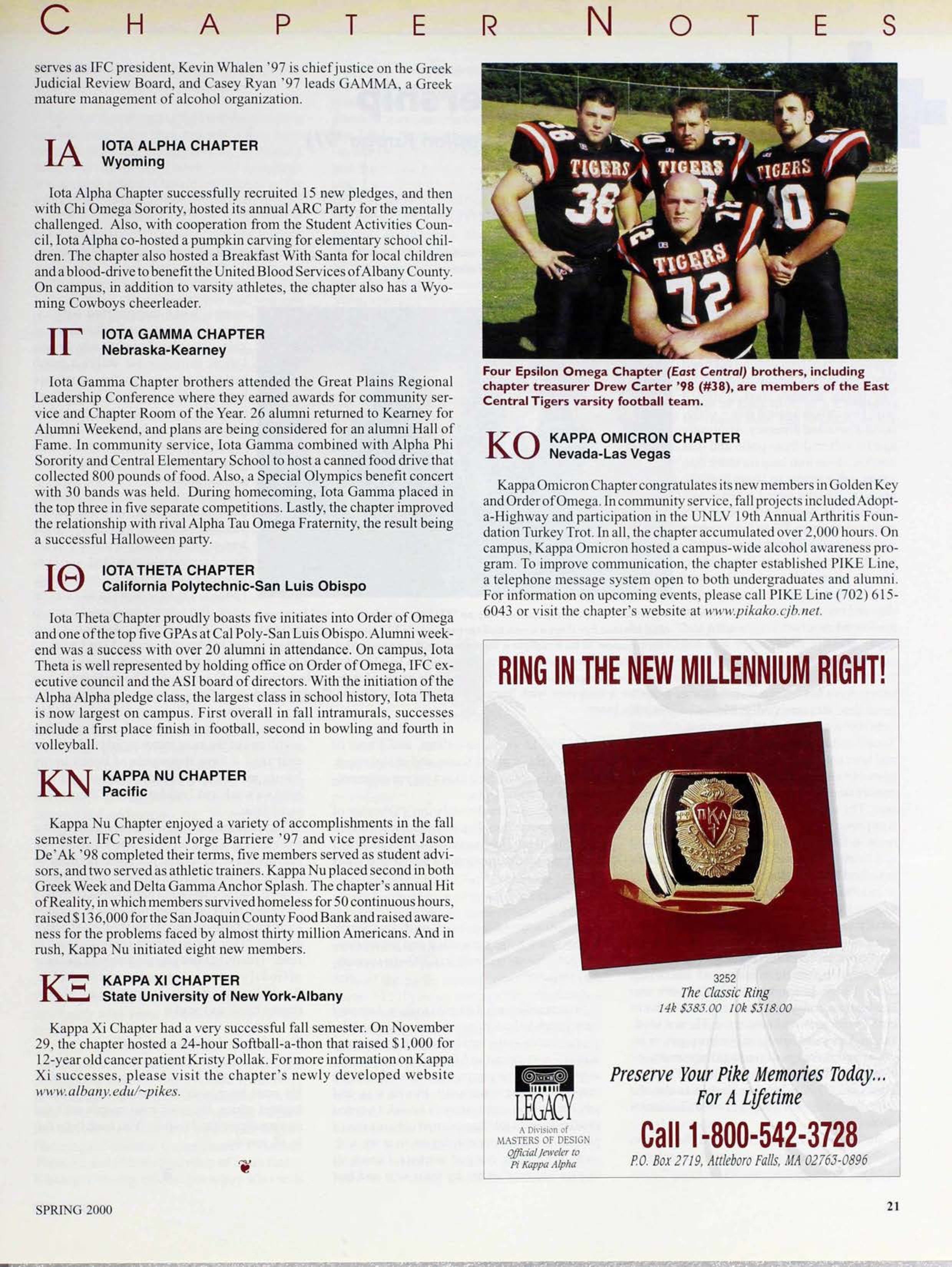 The Classic Ring Advertisement, Spring 2000